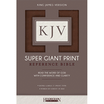 KJV Super Giant Print Reference Bible: Thumb Indexed; Brown Flexisoft