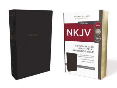 NKJV Giant Print Personal Size Reference Bible / Black