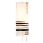 "Joseph" Twelve Tribe - Acrylic Prayer Shawl - Tallit  Size 24  Black/Gold