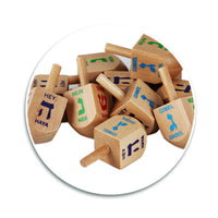 Dreidels - Natural Wood - Medium Size