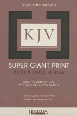 KJV Super Giant Print Reference Bible, Imitation leather, black