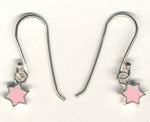 Star of David Pink Earrings