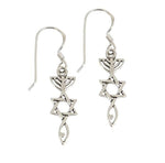Messianic Roots Silver Earrings
