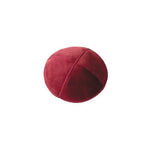 Suede Leather Red Kippah