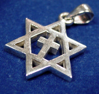 Sterling Silver Messianic Star of David Pendant