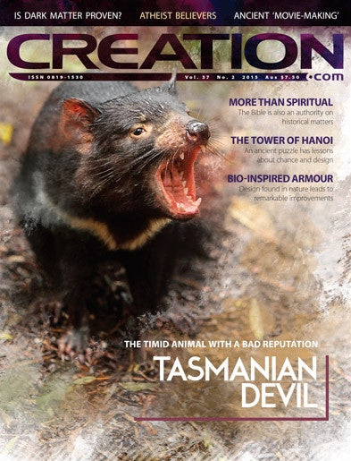 Creation Magazine:  Tasmanian Devil  (Issue 37:2)